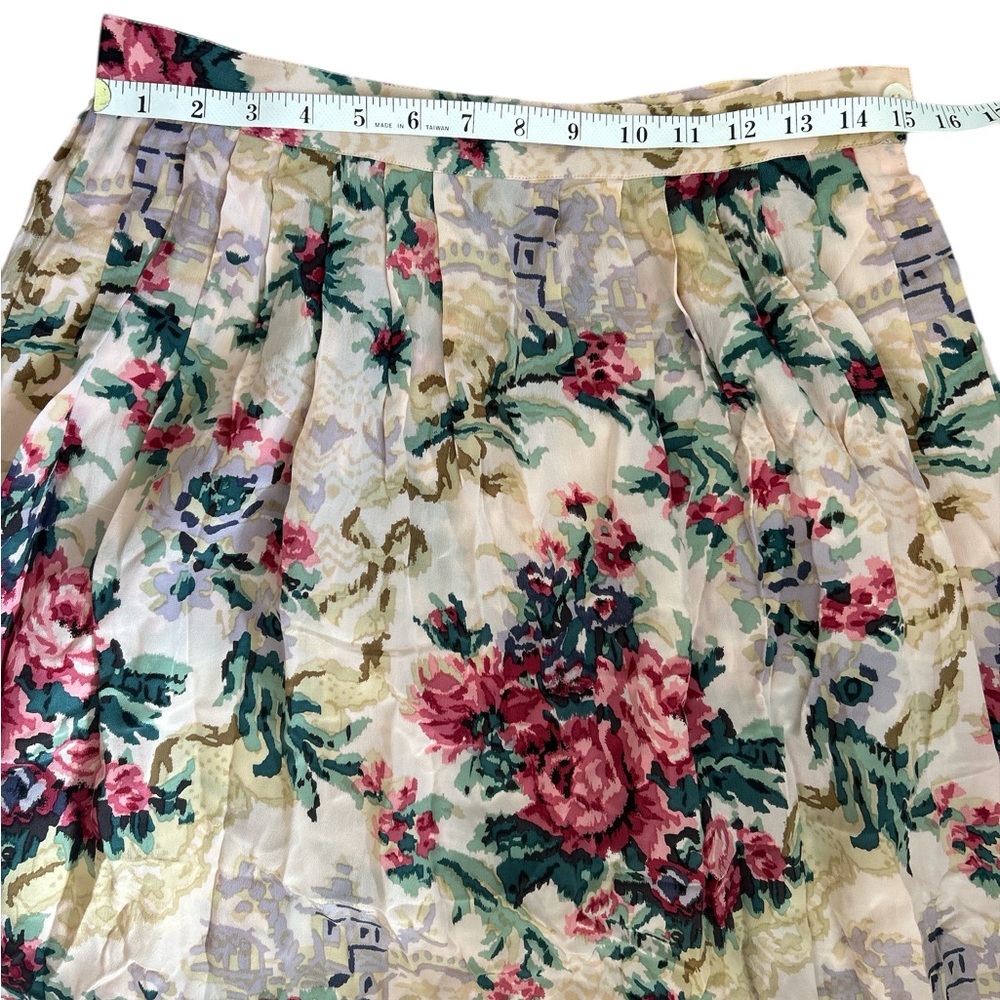 Breeches Skirt Silk Paisley Print Maxi Boho Cottagecore Pleated. - Picture 2 of 4